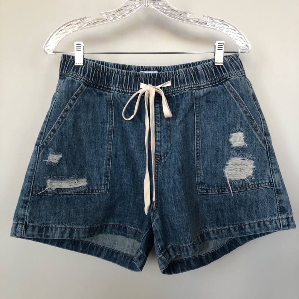 White Birch Jean Shorts w/ Drawstring Size: L